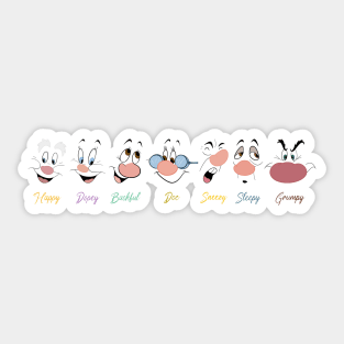 7 Dwarfs Emotions Sticker